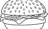 Burger Coloring Pages Hamburger Getdrawings Printable Color Print Getcolorings sketch template