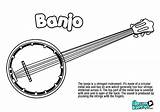 Banjo Coloring Drawing Pages Para Instruments Colorear Musical Dibujos Music Instrumentos Musicales Cuerda String Instrument Musica Drawings Stringed Children Paintingvalley sketch template