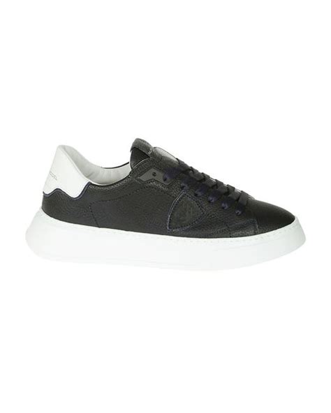 philippe model temple low sneakers in black for men lyst