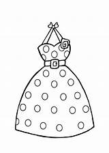 Coloring Pages Dress Printable Girls Fashion Colouring Clothing Dot Polka Dresses Book Clothes Dots Print Clipart Sheets Books Barbie Patterns sketch template