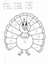Turkey Color Number Preview sketch template