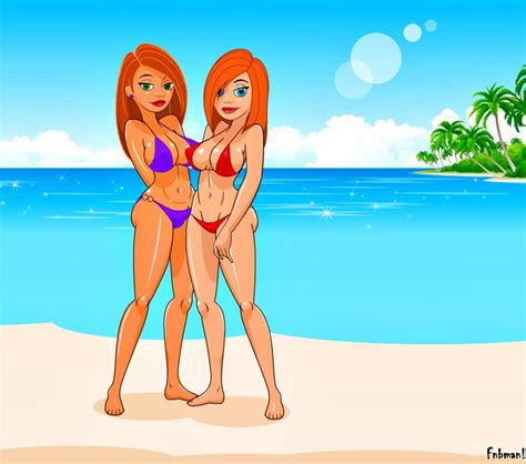 Xbooru 2girls Ann Possible Ass Beach Bikini Blue Bikini