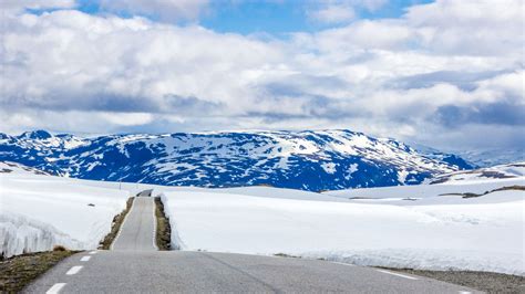 aurlandsfjellet driving norways snow road life  norway