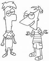 Ferb Phineas Coloring Pages Drawings Kids Cartoon Disney Easy Trace Sketches Printable Drawing Color Characters Print Und Flynn Draw Cute sketch template