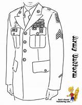Coloring Pages Uniform Army sketch template