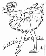 Coloring Ballerina Pages Ballet sketch template
