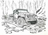 Jeep Drawing Sketch Pen Wrangler Rubicon Van Drawings Gel Osdol Scott Sketches Paintingvalley sketch template
