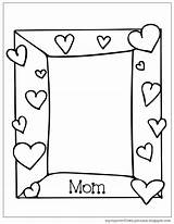 Mom Coloring Mother Pages Mothers Draw Kids sketch template