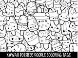Popsicle Kawaii Cute sketch template