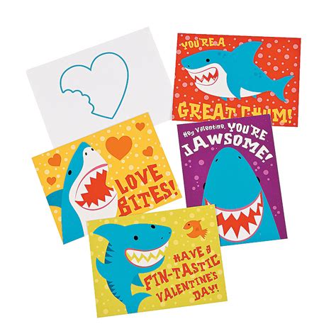 Shark Valentine Cards Oriental Trading