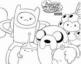 Adventure Time Finn Jake Coloring Pages Network Cartoon Print sketch template