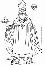 Nikolaus Ausmalbild Bischof Myra Heiliger Ausmalen Heilige Arbeitsblätter Heiligen Für Malen sketch template