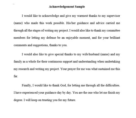 acknowledgement sample acknowledgement  thesis dissertation