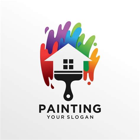 house painting logo design vector template painting logo logo design
