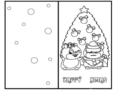 printable coloring holiday cards coloring pages