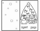 Coloring Christmas Card Pages Cards Kids Color Popular Coloringhome sketch template