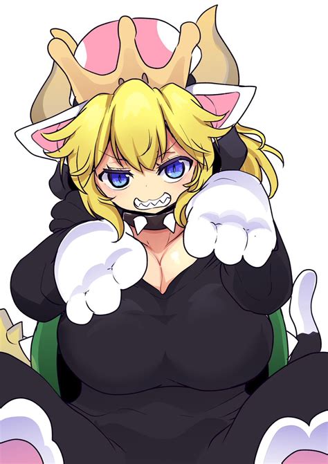 Safebooru 1girl Bangs Blonde Hair Blue Eyes Bowsette