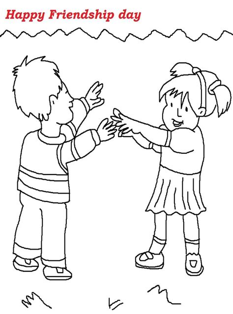 friendship day coloring pages printable print color craft