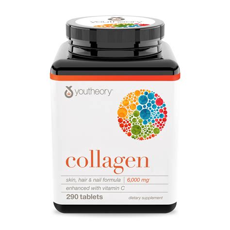 youtheory collagen hair skin nail formula  mg  tablets