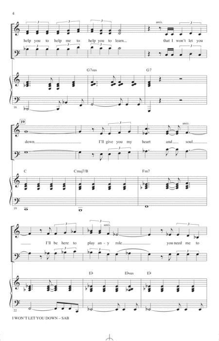 i wont let you down from the musical tootsie arr mac huff music sheet