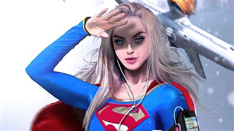 comics supergirl blonde blue eyes dc comics girl hd wallpaper