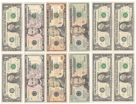 printable money sheets