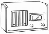 Radio Coloring Switched Off Large sketch template