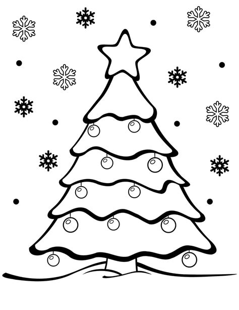 blank christmas tree coloring pages  kids printable