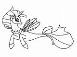 Coloring Skystar Twilight Scribblefun Mlp Sea Coloring4free Fluttershy Mane Ponies Equestria Pinkie sketch template