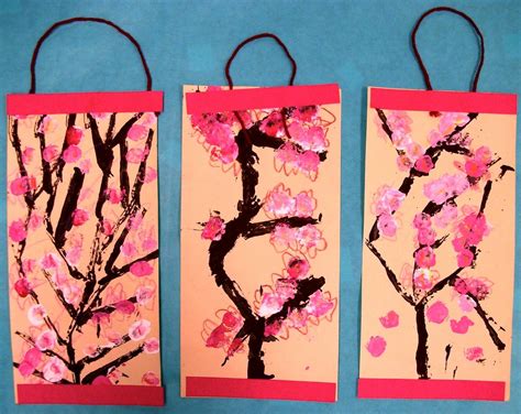 japan crafts preschool cherry blossom cherry blossom art chinese
