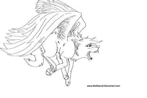 anime wolf  wings coloring pages wolves  wings coloring pages