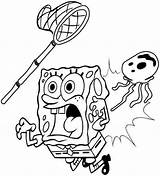 Jelly Spongebob Coloring Pages Bob Fish sketch template