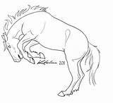 Horse Bucking Lineart Coloring Pages Deviantart Horses Drawing Color Drawings Sketch Colouring Artwork Choose Board Riding Linearts sketch template
