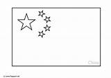 Flag China Chinese Coloring Flags Template Printable Colouring Colour Pages Kids Print Kidspot Au Colours Large Edupics Activities sketch template