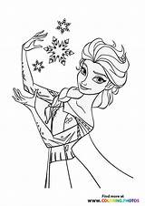 Elsa Snowflakes sketch template