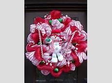 Christmas Wreaths, Snowman Wreath, Candy Cane Decoration, Holiday