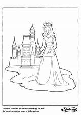 Coloring Princess Castle Pages Kidloland Worksheets Activity Printable sketch template