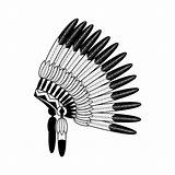 Feathered Plumas Headdress Indios Capo Americanos Depositphotos sketch template