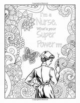 Coloring Nurse Adult Book Pages Visit Mind Peace Doctor Books Joy Humor sketch template