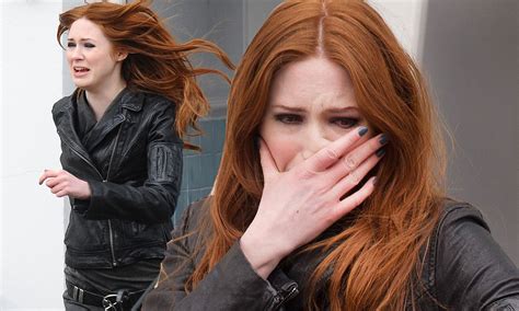 karen gillan bursts into tears on the set of doctor who but it s all