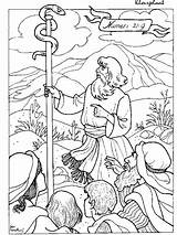 Coloring Moses Serpent Schlange Stab Mozes Preschoolers Bijbel Ec0 Nadab Slang Religionsunterricht Abihu Bibel 6c Besuchen Serpiente Dominical Bronce sketch template
