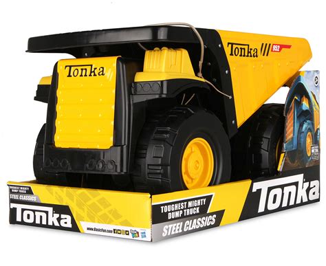 tonka steel classics toughest mighty dump truck yellowblack catch