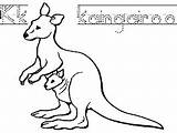 Kangaroo Letter Activities Worksheets Alphabet Preschool Beginning Sound Coloring Lesson Printable Trace Ws School First sketch template