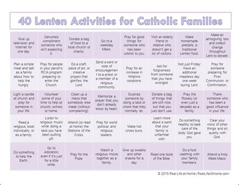 lenten activities  catholic families  printable