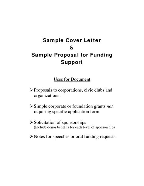 letter  support  funding proposal cover proposal sample emerson