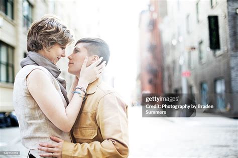 lesbian couple embracing in brooklyn photo getty images
