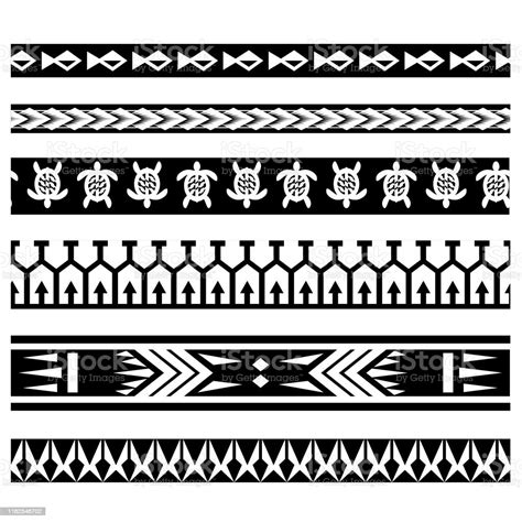 Tribal Pattern Tattoo Aboriginal Samoan Band Maori Seamless Art
