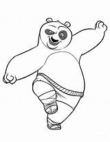 Coloring Panda Pages Kung Fu Popular sketch template