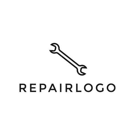premium vector simple spanner logo design template