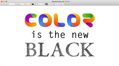 color fonts typography